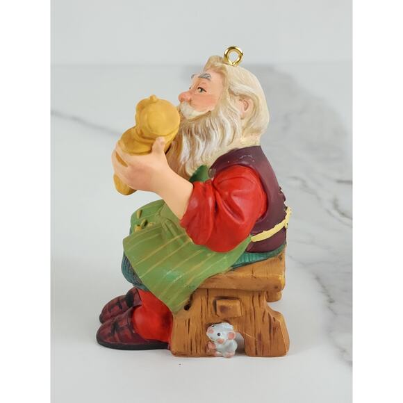 Hallmark Carving Santa Ornament 2001 Christmas Holidays 3" Home Decor Vintage - Picture 6 of 16